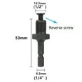thumbnail image 2 of Drilling Bit Accessory Drill Chuck Adapter Hex Shank To 1/2 3/8Inch Male Thread, 2 of 9