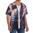 thumbnail image 2 of Fotbe Dragon Camisa Estampada de Manga Corta para Hombre, Casual de Verano, Estilo Playero, Sin Arrugas-Small, 2 of 5