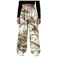thumbnail image 4 of zaveiop Camo Pants Women Baggy Fleece Y2K Camouflage Cargo Pants High Waisted Wide Leg Drawstring Jogger Sweatpants (Beige, XXL), 4 of 9