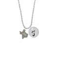 thumbnail image 2 of Delight Jewelry Stainless Steel Texas Strong - Silvertone Script Initial Disc - T - Charm Necklace, 20"+3", 2 of 4