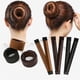 thumbnail image 2 of Vogacara 3 piezas de línea de cabello Artificial para mujeres, fabricante de moños para el cabello, portátil, flexible, para niñas, damas, baile, Cuidado del cabello Vogacara CE015016-00B, 2 of 6