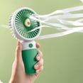 thumbnail image 7 of Portable Macaroon Mini Fan, Rechargeable Handheld Fan, 6.91×1.97 inches, for Outdoor Travel Camping Commuting, Avocado Pattern（Green）, 7 of 7