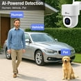 thumbnail image 4 of Elder 4K Security Camera PTZ WiFi Outdoor x2 Pack 64GB Semi Wireless, AI-Powered Detection DIY Smart Home, Spotlight Deterrence & Color Night Vision, Works with Hey Google & Alexa, 4 of 13