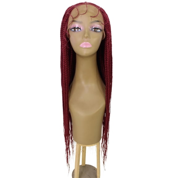 LUXLUXE Kristi 30" Black and Honey Blonde Ombre Wig for Women Straight Long 4X4 Hand-Tied Lace Braided Wigs, Heat Resistant Synthetic Wigs
