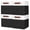 Black / Off-White-Cube - 11"x11"x11", variant on Small Fabric Storbaskets 15x6x5 Inch Narrow B4-pack Long Basket For Organizing With Handles Decorative Closets Shelves Toilet Paper Teal