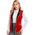 thumbnail image 4 of Zaldita Womens Adults Showman Dress Up Velvet Circus Ringmaster Outwear Open Front Coat Jacket Red XXL, 4 of 7