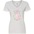 thumbnail image 3 of Inktastic You are Magical Pink and White Unicorn with Flowers Women's V-Neck T-Shirt, 3 of 5