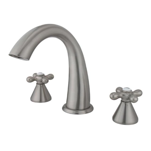 8 Inch -18 Inch Widespread Roman Tub Filler - Satin Nickel