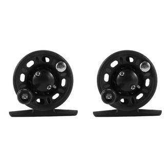 black plastic fly fishing reel Plastic fly reel river fishing fly fishing Stream left / right exchange  possible (reel diameter 42 mm),1 x fishing reel,Black