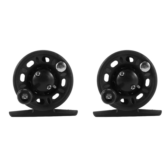 2X Plastic Fly Reel River Fishing Fly Fishing Stream Left / Right Exchange Possible (Reel Diameter 52 Mm)