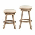 thumbnail image 5 of Boraam Fenton Bar Height Backless Swivel Wood Bar Stool, Driftwood Wire-Brush Finish, 5 of 8