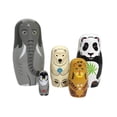 thumbnail image 1 of Wooden Animal Nesting Dolls 5 Layer Russian Nesting Dolls Gift For Kids Adults, 1 of 7
