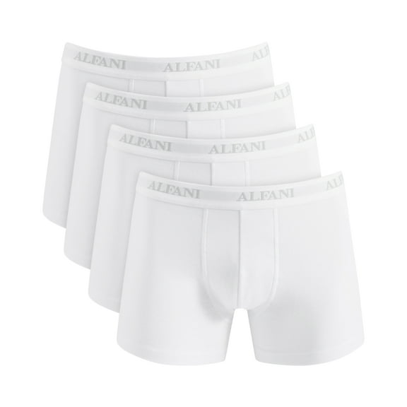 Alfani Mens Regular fit 4 Pack Trunks Underwear XXL White Solid