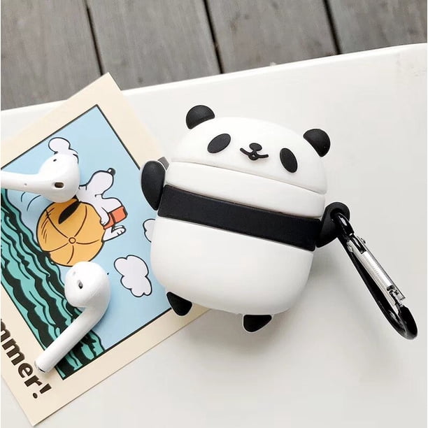 Panda de dibujos animados para Airpods 1 y 2, funda de buena calidad para auriculares inalámbricos Bluetooth, funda para Airpods, Panda lindo xuanjing unisex