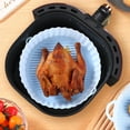thumbnail image 4 of 2pcs Air Friteuse Silicone Pot Réutilisable Air Friteuse Silicone Doublure Résistant à la Chaleur Panier de Friteuse avec Poignée Plaque de Cuisson en Silicone Poêle à Frire Accessoires pour Four à Micro-Ondes, 4 of 11