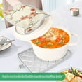 thumbnail image 3 of Yayeee Pot Holders Kitchen Heat Resistant with Pocket 7"x9.8" Cotton Oven Cooking Hot Pads, Light Red Flowers, 3 of 7