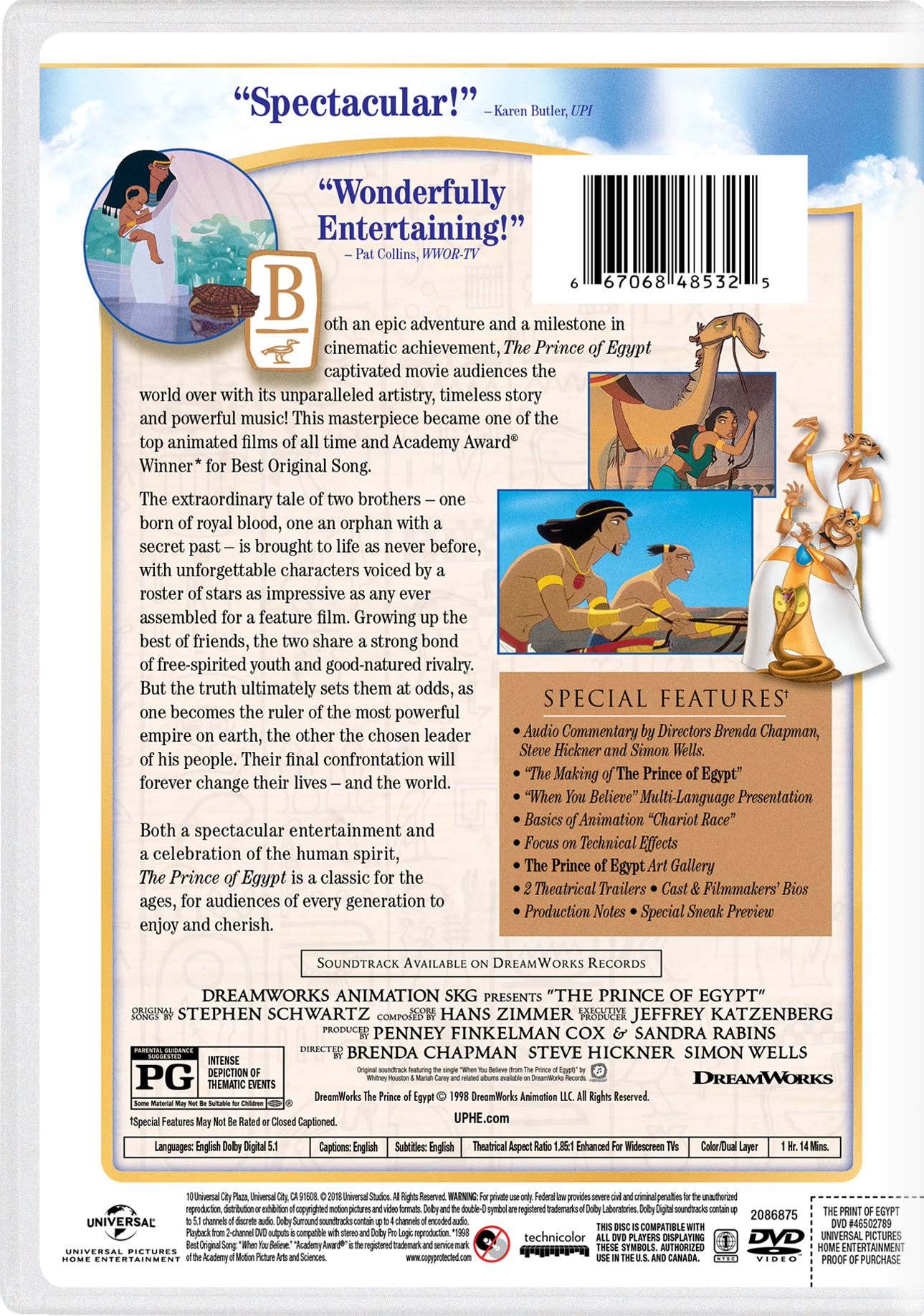 The Prince of Egypt (DVD) - image 2 of 6