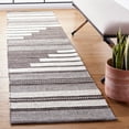 thumbnail image 2 of SAFAVIEH Kilim Adam Striped Polyester Runner Rug, Ivory/Brown, 2'3" x 9', 2 of 8