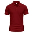 thumbnail image 5 of yillto Men's Golf Shirts Short Sleeve Button Collared Shirt Casual Textured Solid Color Summer Tee, 5 of 6