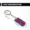 thumbnail image 4 of Goofa Colorful Snake Printed Rectangular Metal Keychain Bag Charm Floral Charm for Purse Keys Metal Keyring Gift for Women Accessories, 4 of 7