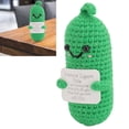 thumbnail image 1 of Cucumber Crochet Doll, Multifunctional Emotional Support Crochet Doll  for Ornament, 1 of 8