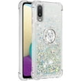 thumbnail image 3 of Samsung Galaxy A02/Galaxy M02 Case with Creativity Clear Quicksand Glitter Flowing Liquid Floating Soft TPU Case w/Stand Bling Diamond Sparkle Phone Cover for Samsung Galaxy A02  Silver, 3 of 14