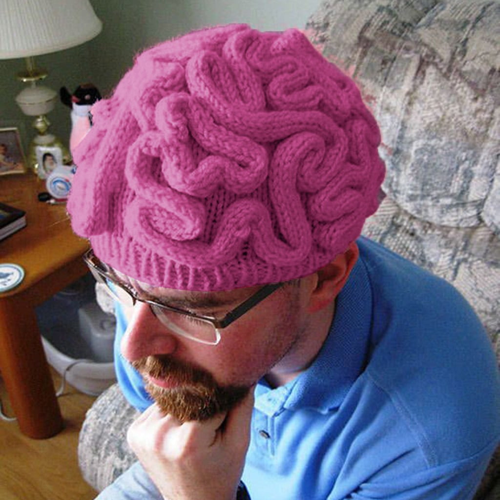 brain knitted hat