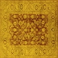 thumbnail image 1 of Ahgly Company Machine Washable Indoor Square Oriental Yellow Industrial Area Rugs, 6' Square, 1 of 4