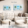 thumbnail image 4 of Elephant Stock Santorini Lounge Wall Art - Horizontal Multi Panel Canvas - Living Room Wall Decor - Architecture Multi Panel - Blue And Green Decor - 38" x 24", 4 of 8
