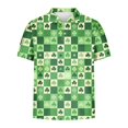 thumbnail image 4 of BiZtdJrK Back to School Sales, Big and Tall Tops for Men Novelty Golf Shirts Holiday Short Sleeve Button Down Lapel Blouse St Patricks Day Shamrock Printed Polos Shirt Multicolor XXXL, 4 of 6