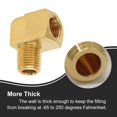 thumbnail image 4 of Boeray 2 piezas de latón de 1/8" NPT macho a 1/8" NPT hembra tubo de 90 grados Barstock Street Codo, 4 of 5