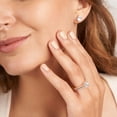 thumbnail image 3 of 4 Carat IGI Certified Round Shape Lab Grown Diamond Engagement Ring | 14K Rose Gold |Tosca Secret Halo Double Band Diamond Ring | FG-VS1-VS2 Quality Friendly Diamonds, 3 of 5