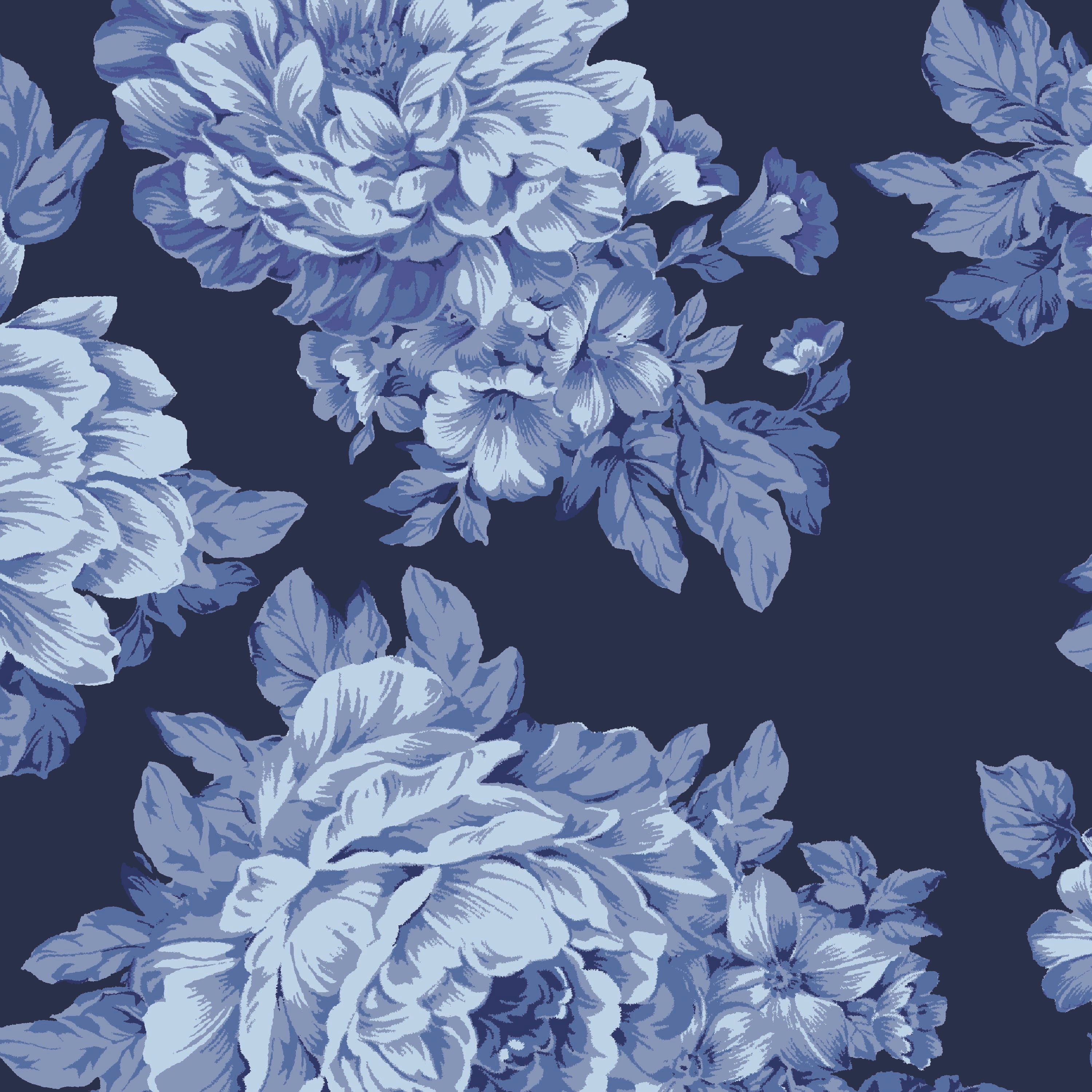 The Pioneer Woman Blue Fiona Floral Peel and Stick Wallpaper