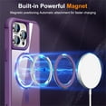 thumbnail image 3 of ELEHOLD for iPhone 14 Plus Case Matte Translucent Cover with 360° Rotatable Foldable Ring Holder Stand Strong Magnetic Compatible with MagSafe Shockproof Protection Case,purple, 3 of 7