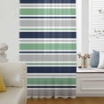 thumbnail image 6 of Green Grey Striped Sheer Curtains 72 Inches Long, Farmhouse Stripes Modern Abstract Art Light Filering Curtains, Breathable Simi Curtain Privacy Drapes for Living Room Bedroom Window Treatment, 6 of 9