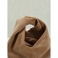 thumbnail image 6 of Wynndora Retro Suede Twisted Handle Mini Handbag, Soft Textured Casual Tote Purse, Khaki, 6 of 7