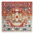 thumbnail image 3 of Unique Loom Madeline Vintage Collection Area Rug - Jackson (5' 3" Square Rust Red/Orange), 3 of 12