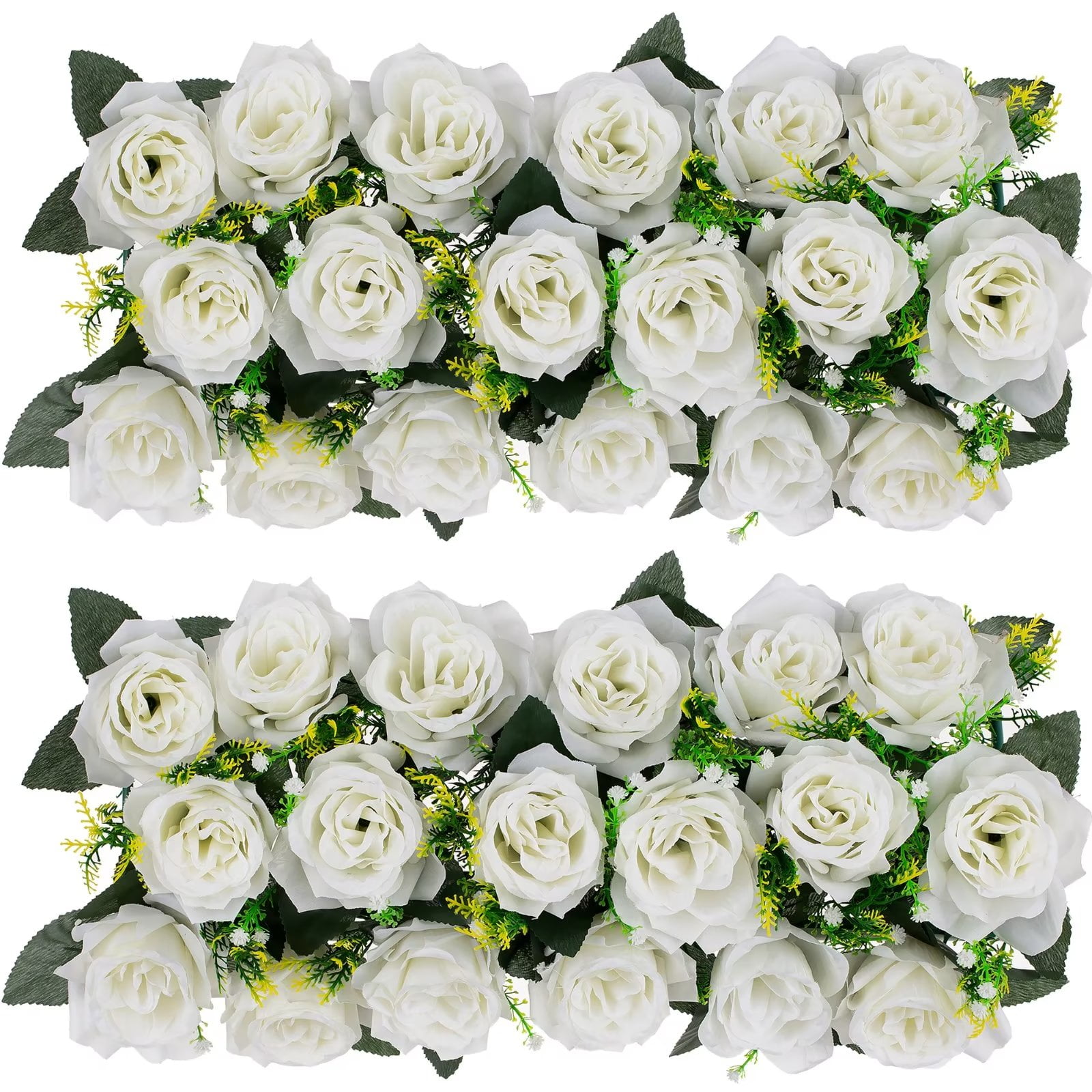 Nuptio Floral Centerpieces for Tables White Silk Rose Artificial Flower