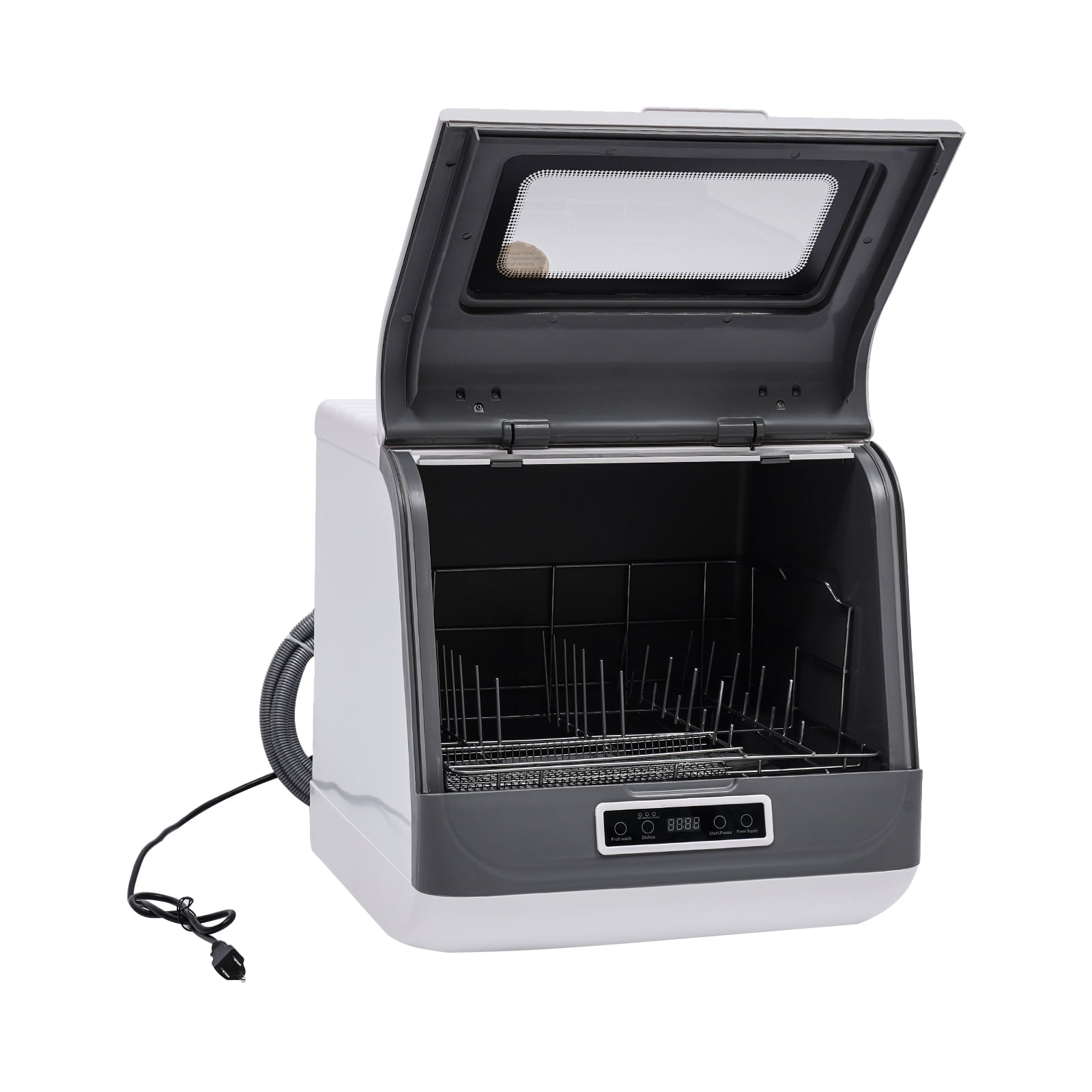 110V 800W Countertop Dishwasher with 3 Wash Modes ,Stainless Steel Portable Mini Dishwasher,Space-Saving,Ideal for Small Kitchens & RVs
