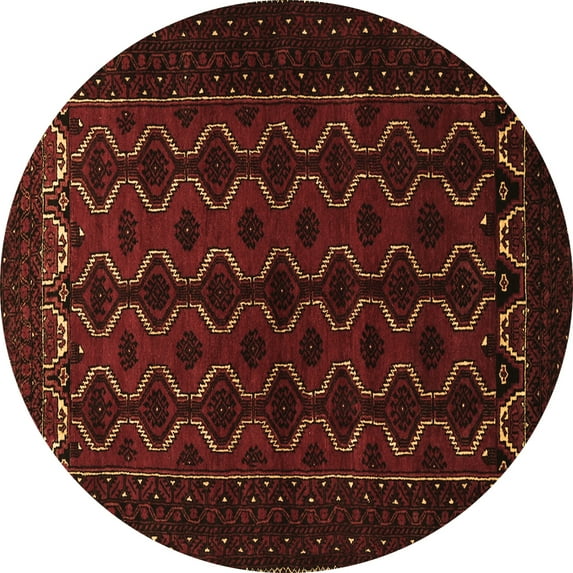 Ahgly Company Indoor Round Persian Brown Traditional Area Rugs, 5' Round
