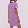 thumbnail image 3 of Dvprdro Robe d'Été pour Femmes Mode Classique Unie Manches Courtes Mini Robe Décontractée Poches Ample Tennis Golf Chemise Robe, 3 of 5