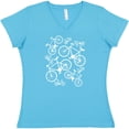 thumbnail image 3 of Inktastic White Big/small Bikes Women's V-Neck T-Shirt, 3 of 5