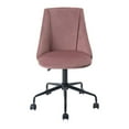 thumbnail image 3 of FurnitureR Siège Pivotant Cian Chaise de Travail Moderne en Velours Rose, 3 of 8