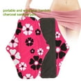 thumbnail image 3 of Protège-dessous Menstruel Réutilisable en Bambou Charbon pour Femmes Lavable Mama en Tissu Sanitaire WSD19, 3 of 3