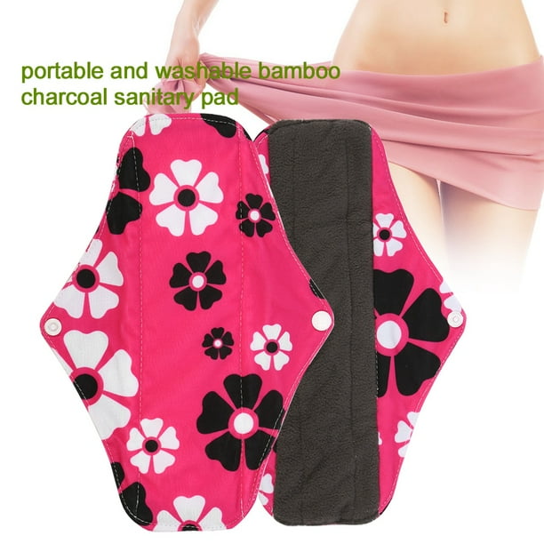 Toalla sanitaria reutilizable BuyWeek de tela de carbón de bambú 25 x 18 cm