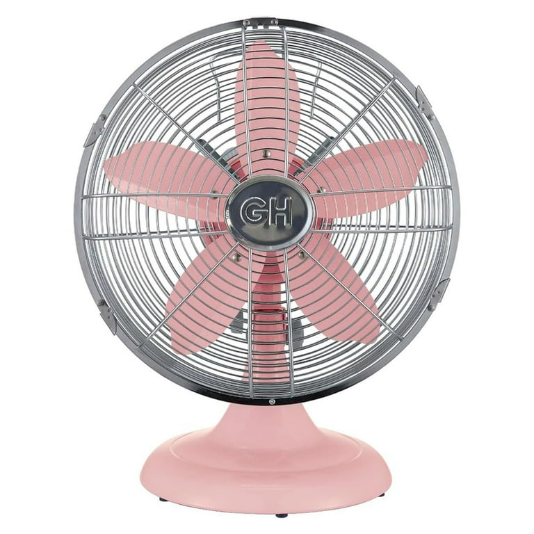 Good Housekeeping 5" USB Personal Fan - Brushed Nickel All-Metal, Oscillating, USB-Powered For Desk & Dorm