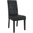 thumbnail image 2 of Modway Confer Dining Side Chair Vinyl Set of 2 in Black, 2 of 5