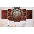 thumbnail image 2 of Tiptophomedecor Stretched Canvas Print - Hypnosis Orange 5 Piece - Stretched & Framed Ready To Hang Art, 2 of 4