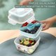 thumbnail image 4 of XWSHYW Aparatos de Utensilios de Cocina. Fiambrera Bento Box Fiambrera Portátil Tazón de Doble Capa con Tapa y Cuchillo y Tenedor Tazón Portátil de Fruta Reutilizable para Microondas Fiambrera Transp, 4 of 6