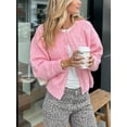 thumbnail image 2 of Women’s Cropped Knit Cardigan Sweater  Lightweight Cotton Y2K Style Fall Fashion Top Women's knitted jacket, 2 of 5